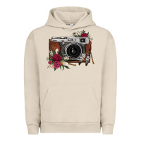 Pigment French Oak floral feather vintage camera Urban Hoodie - FaDigitalArtStudio