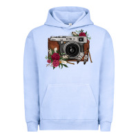 Pigment Grape Ice floral feather vintage camera Urban Hoodie - FaDigitalArtStudio