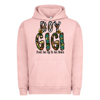 Pigment Salmon boy gigi from son up to son down Urban Hoodie - CowhideDigitalArt