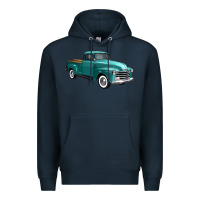Navy western truck right 34 view Premium Hoodie - FaDigitalArtStudio