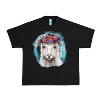 Black Sunflower Sheep With Background Urban Heavy Tee - RanaPortraitStore
