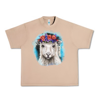Burro Sunflower Sheep With Background Urban Heavy Tee - RanaPortraitStore