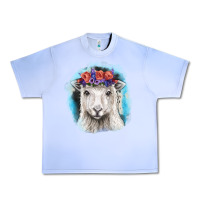 Grape Ice Sunflower Sheep With Background Urban Heavy Tee - RanaPortraitStore