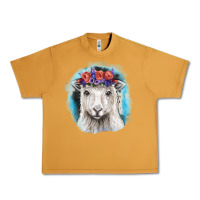 Peanut Butter Sunflower Sheep With Background Urban Heavy Tee - RanaPortraitStore