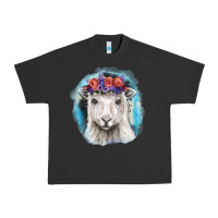 Pigment Black Sunflower Sheep With Background Urban Heavy Tee - RanaPortraitStore
