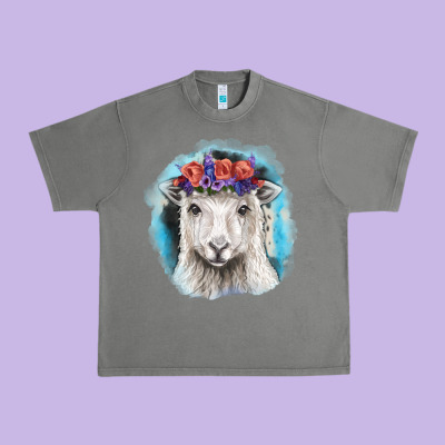 Sunflower Sheep With Background Urban Heavy Tee Designed By Ranaportraitstore