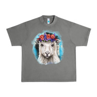 Tornado Sunflower Sheep With Background Urban Heavy Tee - RanaPortraitStore
