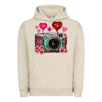 Pigment French Oak floral heart pink leopard vintage camera Urban Hoodie - FaDigitalArtStudio