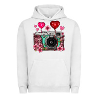 Pigment Lunar Rock floral heart pink leopard vintage camera Urban Hoodie - FaDigitalArtStudio