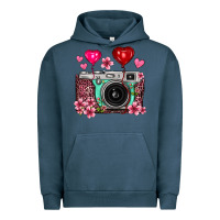 Pigment Midnight Navy floral heart pink leopard vintage camera Urban Hoodie - FaDigitalArtStudio