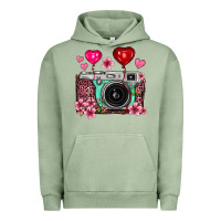 Pigment Oil Green floral heart pink leopard vintage camera Urban Hoodie - FaDigitalArtStudio