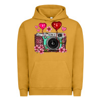 Pigment Peanut Butter floral heart pink leopard vintage camera Urban Hoodie - FaDigitalArtStudio