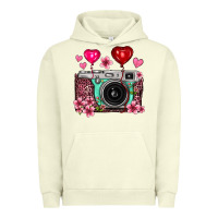 Pigment Pistachio floral heart pink leopard vintage camera Urban Hoodie - FaDigitalArtStudio
