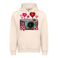 Sandshell floral heart pink leopard vintage camera Urban Hoodie - FaDigitalArtStudio