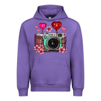 Tulip floral heart pink leopard vintage camera Urban Hoodie - FaDigitalArtStudio