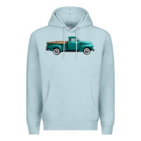 Blue Mist western truck right side view Premium Hoodie - FaDigitalArtStudio