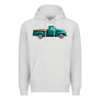 Dove Grey western truck right side view Premium Hoodie - FaDigitalArtStudio