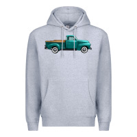 Heather Grey western truck right side view Premium Hoodie - FaDigitalArtStudio