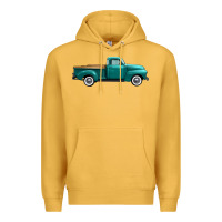 Mustard western truck right side view Premium Hoodie - FaDigitalArtStudio