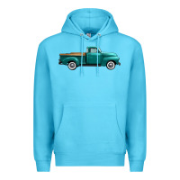 Ocean Blue western truck right side view Premium Hoodie - FaDigitalArtStudio