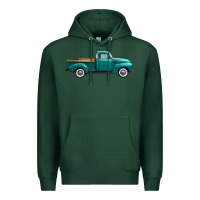 Sports Green western truck right side view Premium Hoodie - FaDigitalArtStudio