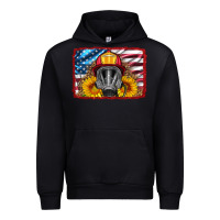 Black firefighter air mask and sunflower Urban Hoodie - HRA Design Shop