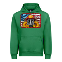 Emerald firefighter air mask and sunflower Urban Hoodie - HRA Design Shop