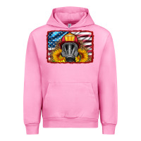 Fuchsia Pink firefighter air mask and sunflower Urban Hoodie - HRA Design Shop