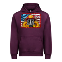 Mauve Wine firefighter air mask and sunflower Urban Hoodie - HRA Design Shop