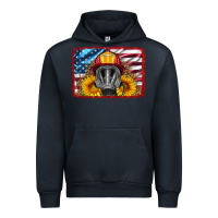 Navy firefighter air mask and sunflower Urban Hoodie - HRA Design Shop