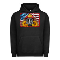 Pigment Black firefighter air mask and sunflower Urban Hoodie - HRA Design Shop