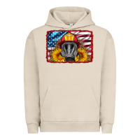 Pigment French Oak firefighter air mask and sunflower Urban Hoodie - HRA Design Shop
