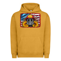 Pigment Peanut Butter firefighter air mask and sunflower Urban Hoodie - HRA Design Shop