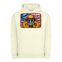 Pigment Pistachio firefighter air mask and sunflower Urban Hoodie - HRA Design Shop