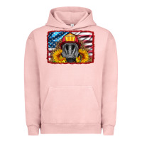 Pigment Salmon firefighter air mask and sunflower Urban Hoodie - HRA Design Shop