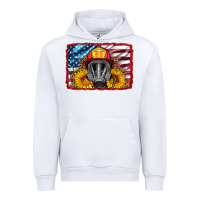 White firefighter air mask and sunflower Urban Hoodie - HRA Design Shop