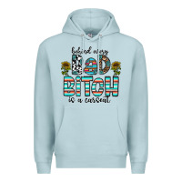 Blue Mist Behind Every Bad Bitch is a Carseat Premium Hoodie - CowhideDigitalArt