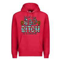Cardinal Behind Every Bad Bitch is a Carseat Premium Hoodie - CowhideDigitalArt
