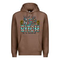 Chestnut Behind Every Bad Bitch is a Carseat Premium Hoodie - CowhideDigitalArt