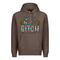 Coffee Behind Every Bad Bitch is a Carseat Premium Hoodie - CowhideDigitalArt