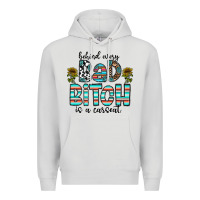 Dove Grey Behind Every Bad Bitch is a Carseat Premium Hoodie - CowhideDigitalArt