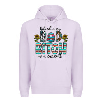 Lilac Behind Every Bad Bitch is a Carseat Premium Hoodie - CowhideDigitalArt