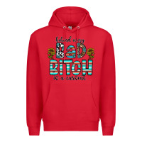 Red Behind Every Bad Bitch is a Carseat Premium Hoodie - CowhideDigitalArt