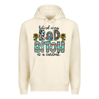 Tofu Behind Every Bad Bitch is a Carseat Premium Hoodie - CowhideDigitalArt