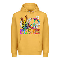 Mustard lgbtq peace and sembols Premium Hoodie - HRA Design Shop