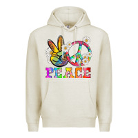 Oatmeal Heather lgbtq peace and sembols Premium Hoodie - HRA Design Shop