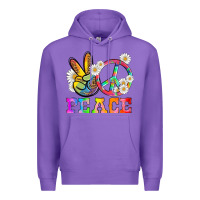 Purple lgbtq peace and sembols Premium Hoodie - HRA Design Shop
