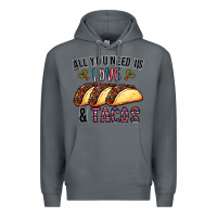 Rock All You Need Is Love And Tacos Premium Hoodie - CowhideDigitalArt