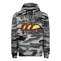 Slate Camo All You Need Is Love And Tacos Premium Hoodie - CowhideDigitalArt