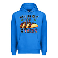 True Royal All You Need Is Love And Tacos Premium Hoodie - CowhideDigitalArt